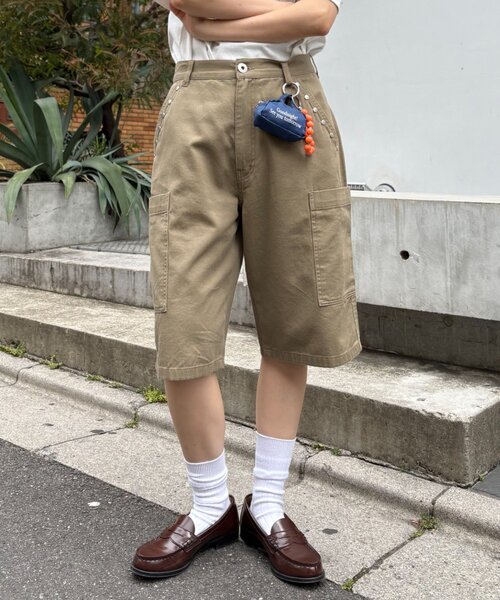 CIAOPANIC TYPY（チャオパニックティピー）の「【UNISEX】ハーフスタッズカーゴパンツ（カーゴパンツ・レディース・ベージュ/ホワイト/ブラック・MEDIUM/LARGE）」の14枚目の写真