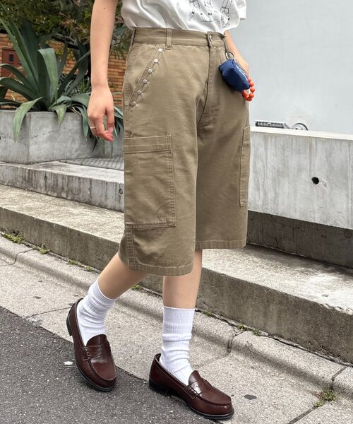 CIAOPANIC TYPY（チャオパニックティピー）の「【UNISEX】ハーフスタッズカーゴパンツ（カーゴパンツ・レディース・ベージュ/ホワイト/ブラック・MEDIUM/LARGE）」の15枚目の写真