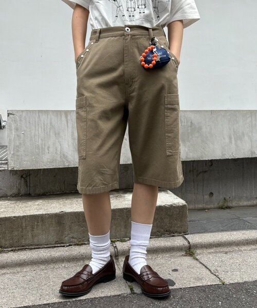 CIAOPANIC TYPY（チャオパニックティピー）の「【UNISEX】ハーフスタッズカーゴパンツ（カーゴパンツ・レディース・ベージュ/ホワイト/ブラック・MEDIUM/LARGE）」の16枚目の写真