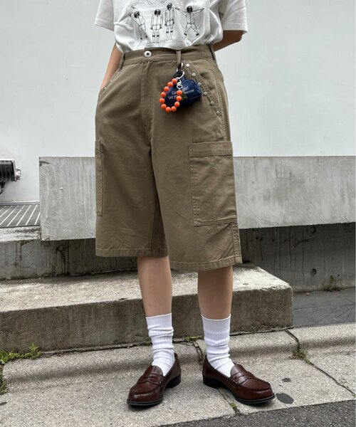 CIAOPANIC TYPY（チャオパニックティピー）の「【UNISEX】ハーフスタッズカーゴパンツ（カーゴパンツ・レディース・ベージュ/ホワイト/ブラック・MEDIUM/LARGE）」の17枚目の写真