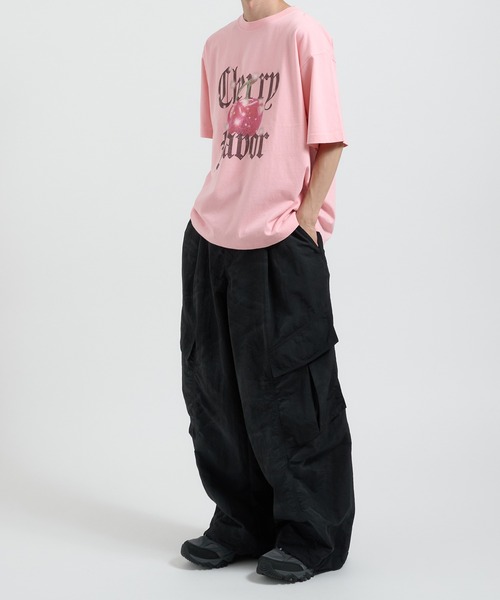 Perushu（ペルーシュ）の「フェードクラッシュシェルカーゴパンツ（カーゴパンツ・メンズ・ブラック/チャコールグレー/ブラウン/ライトグレー・LARGE/MEDIUM/SMALL）」の7枚目の写真