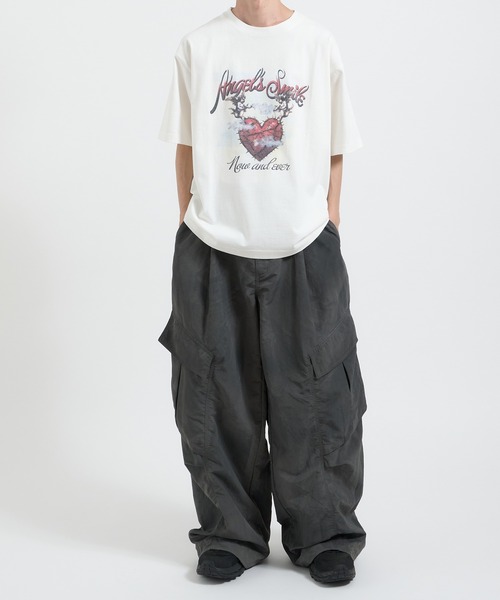 Perushu（ペルーシュ）の「フェードクラッシュシェルカーゴパンツ（カーゴパンツ・メンズ・ブラック/チャコールグレー/ブラウン/ライトグレー・LARGE/MEDIUM/SMALL）」の20枚目の写真
