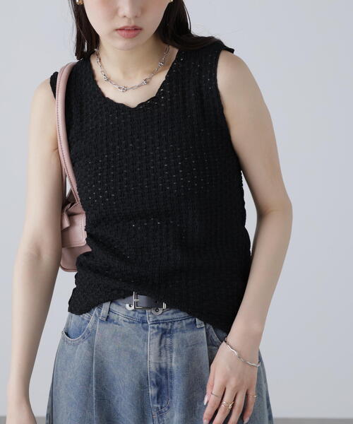 FREE'S MART（フリーズマート）の「メローノースリカットソー（タンクトップ・レディース・ブルー/ブラック/ホワイト・FREE）」の5枚目の写真