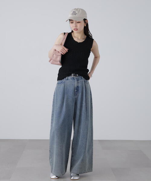 FREE'S MART（フリーズマート）の「メローノースリカットソー（タンクトップ・レディース・ブルー/ブラック/ホワイト・FREE）」の8枚目の写真