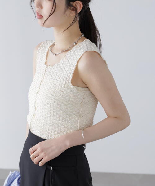 FREE'S MART（フリーズマート）の「メローノースリカットソー（タンクトップ・レディース・ブルー/ブラック/ホワイト・FREE）」の15枚目の写真