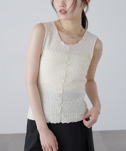 FREE'S MART（フリーズマート）の「メローノースリカットソー（タンクトップ・レディース・ブルー/ブラック/ホワイト・FREE）」の20枚目の写真