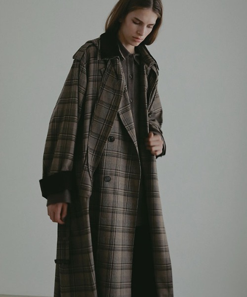 フードストールロングトレンチコート（トレンチコート）｜ETRE TOKYO