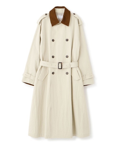 フードストールロングトレンチコート（トレンチコート）｜ETRE TOKYO