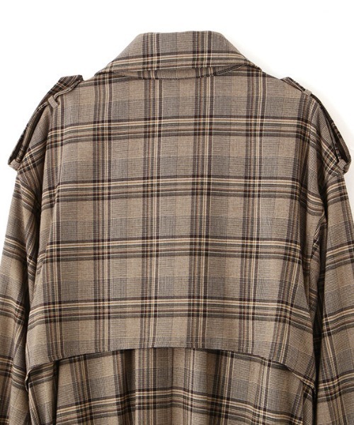 ETRE TOKYO(エトレトウキョウ)の「フードストールロングトレンチコート(トレンチコート・レディース・ベージュ/チェック/ライトベージュ・S/M)」の21枚目の写真