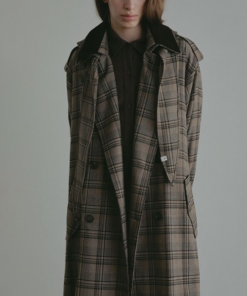 フードストールロングトレンチコート（トレンチコート）｜ETRE TOKYO