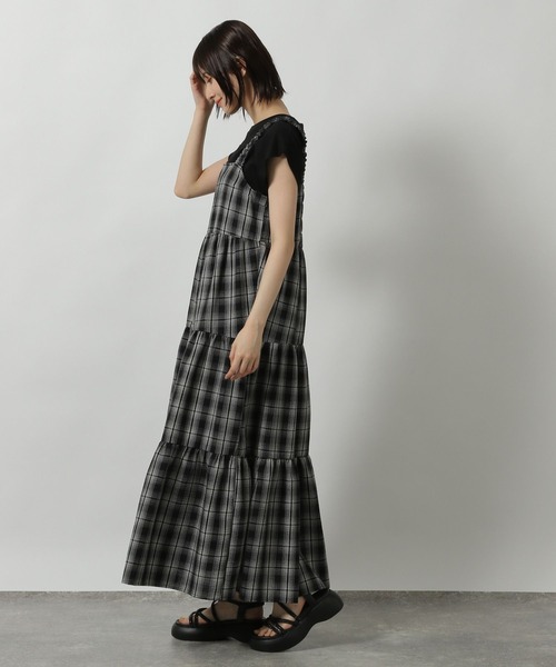 LAKOLE（ラコレ）の「オンブレチェックワンピース / 494989（ワンピース・レディース・ブラウン/ブラック・FREE）」の15枚目の写真