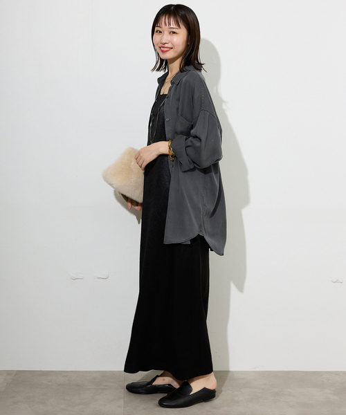 SLOBEIENA 製品染めシャツ SLOBE IENA ブラウス シャツ 「セットアップ対応可」製品染め