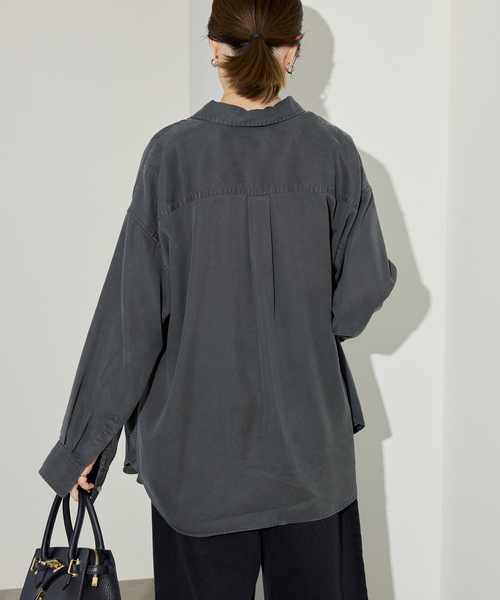 秋冬新作 SLOBE IENA 製品染めシャツ〈セットアップ対応可〉＊完売色 B SLOBE IENA（スローブイエナ）の「《セットアップ対応可》製品染め