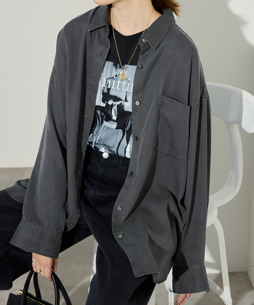 SLOBE IENA 《セットアップ対応可》製品染めシャツ