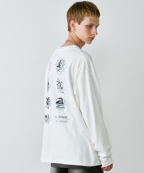 AIVER（アイバー）の「AIVER　エラープリントL/S TEE（Tシャツ/カットソー・メンズ・ブラック/ホワイト/チャコールグレー・LARGE/MEDIUM/SMALL）」の8枚目の写真