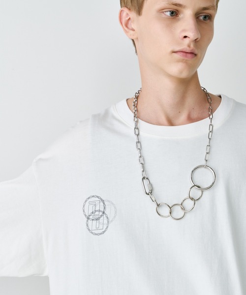 AIVER（アイバー）の「AIVER　エラープリントL/S TEE（Tシャツ/カットソー・メンズ・ブラック/ホワイト/チャコールグレー・LARGE/MEDIUM/SMALL）」の7枚目の写真