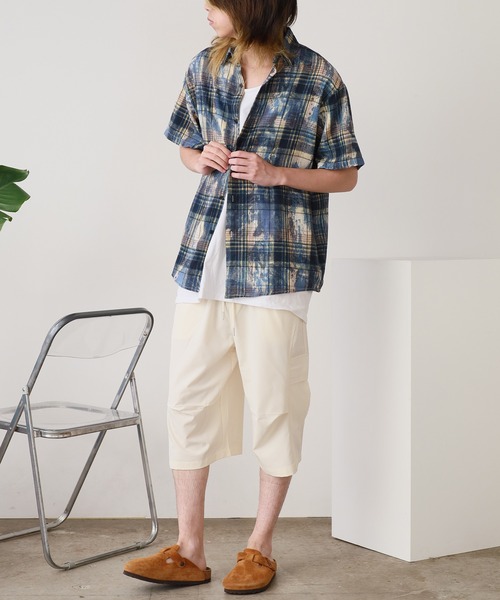 ROOPTOKYO（ループトウキョウ）の「ワイドシルエット リベットハーフカーゴパンツ（カーゴパンツ・メンズ・ブラック/ホワイト・L/M）」の15枚目の写真