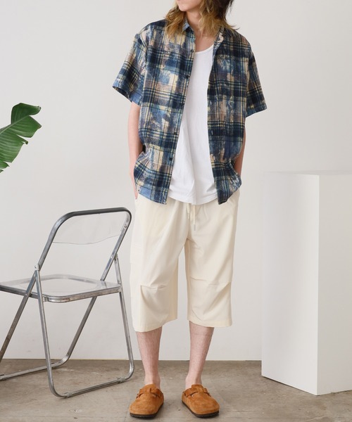 ROOPTOKYO（ループトウキョウ）の「ワイドシルエット リベットハーフカーゴパンツ（カーゴパンツ・メンズ・ブラック/ホワイト・L/M）」の14枚目の写真