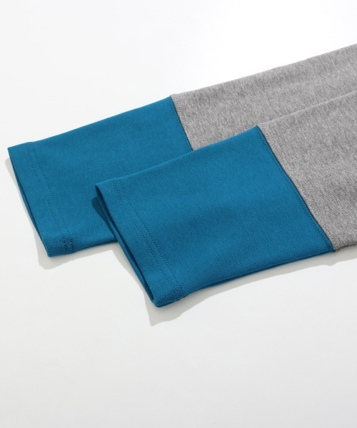 KRIFF MAYER Kid's Collection（クリフメイヤーキッズコレクション）の「【裏微起毛･伸縮性･ストレッチ】のびふわ袖切替Tシャツ（Tシャツ/カットソー・キッズ・ピンク/ライトグリーン/チャコール/グレー/ブルー・120/130/140/150/160/170）」の19枚目の写真