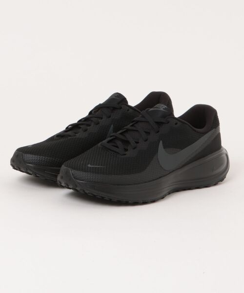 NIKE(ナイキ)の「NIKE ナイキ REVOLUTION 8【軽量】メンズスニーカー ランニングシューズ(レボリューション8) HJ9198-002 ブラック/アンスラサイト(スニーカー・メンズ・ブラック×ブラック/ブラック×ホワイト/カーキ・25.0cm/25.5cm/26.0cm/26.5cm/27.0cm/27.5cm/28.0cm/28.5cm/29.0cm/30.0cm/31cm)」の2枚目の写真