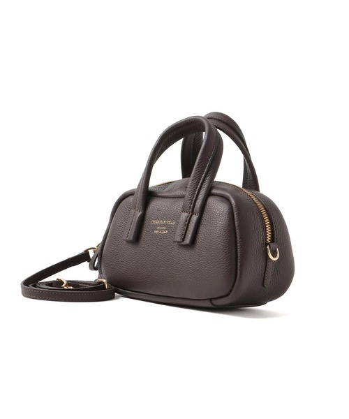 CHRISTIAN VILLA（クリスチャンヴィラ）の「CHRISTIAN VILLA / mini boston bag(ミニボストンバッグ 6355)（ショルダーバッグ・レディース・ブラウン/ブラック・FREE）」の3枚目の写真