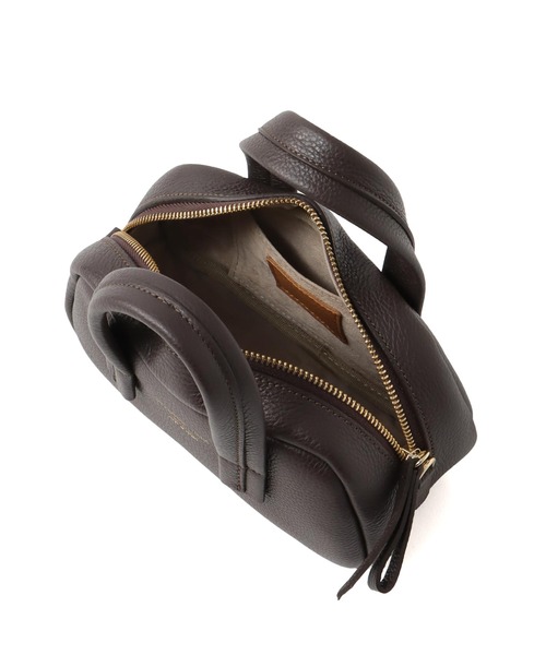 CHRISTIAN VILLA（クリスチャンヴィラ）の「CHRISTIAN VILLA / mini boston bag(ミニボストンバッグ 6355)（ショルダーバッグ・レディース・ブラウン/ブラック・FREE）」の5枚目の写真