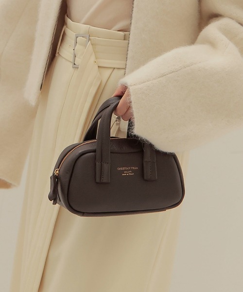 CHRISTIAN VILLA（クリスチャンヴィラ）の「CHRISTIAN VILLA / mini boston bag(ミニボストンバッグ 6355)（ショルダーバッグ・レディース・ブラウン/ブラック・FREE）」の12枚目の写真
