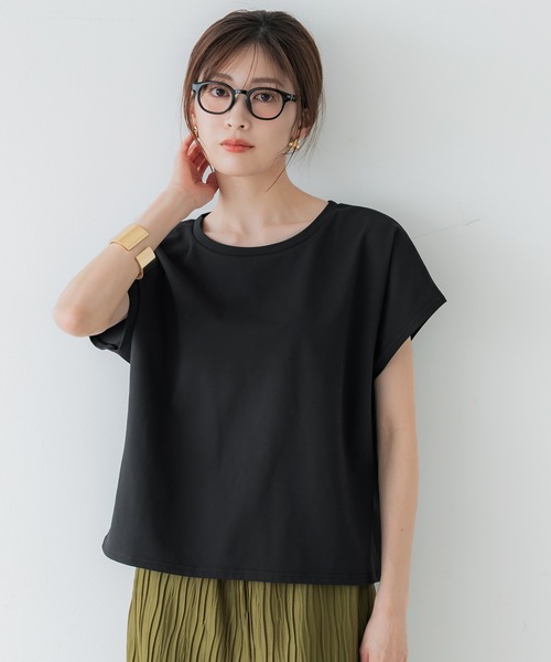 coca(coca)(コカ)の「シルキータッチハーフスリーブ ドルマンTシャツ(Tシャツ/カットソー・レディース・チャコール/ライトピンク/ブラック/ホワイト・L/M/S)」の19枚目の写真
