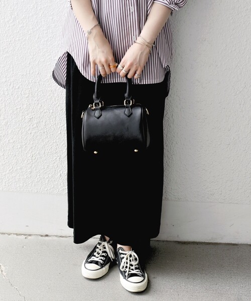 VELETTO（ベレット）の「VELETTO: 2WAY ショルダー ミニ ボストン バッグ（ボストンバッグ・レディース・キャメル/ブラック・ONE SIZE）」の12枚目の写真