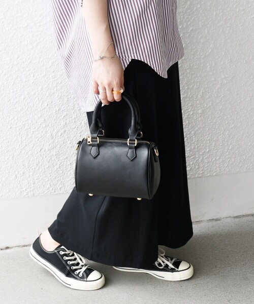 VELETTO（ベレット）の「VELETTO: 2WAY ショルダー ミニ ボストン バッグ（ボストンバッグ・レディース・キャメル/ブラック・ONE SIZE）」の13枚目の写真