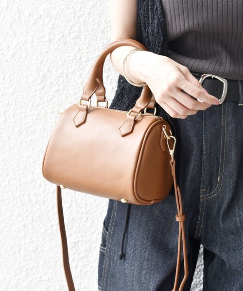 VELETTO（ベレット）の「VELETTO: 2WAY ショルダー ミニ ボストン バッグ（ボストンバッグ・レディース・キャメル/ブラック・ONE SIZE）」の14枚目の写真