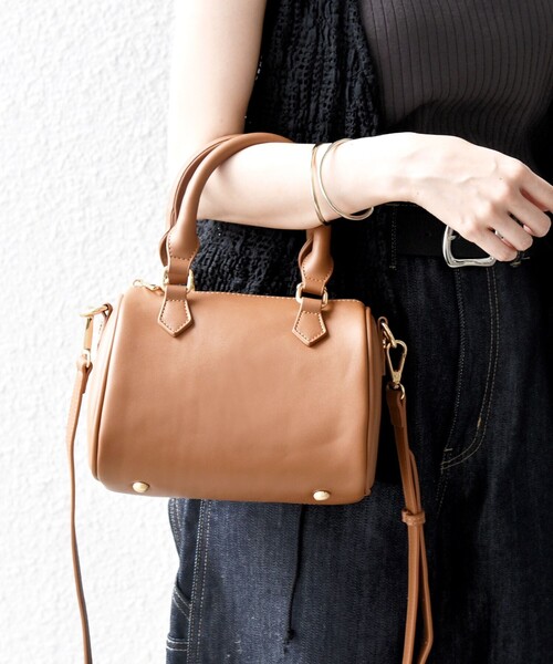 VELETTO（ベレット）の「VELETTO: 2WAY ショルダー ミニ ボストン バッグ（ボストンバッグ・レディース・キャメル/ブラック・ONE SIZE）」の15枚目の写真