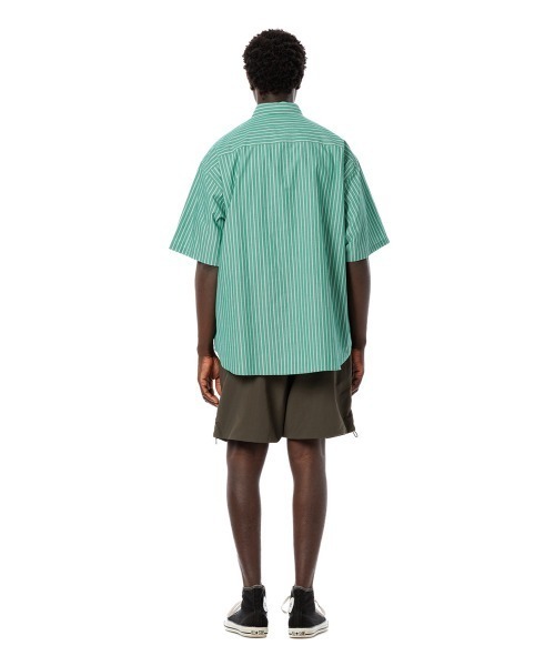 Sandinista(サンディニスタ)の「Sandinista Stripe Oversized Pocket S/S Shirt(サンディニスタ ストライプ オーバーサイズ ポケット ショートスリーブシャツ)(シャツ/ブラウス・メンズ・グリーン/レッド・MEDIUM/LARGE)」の11枚目の写真