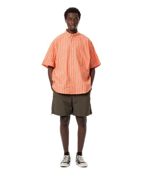 Sandinista(サンディニスタ)の「Sandinista Stripe Oversized Pocket S/S Shirt(サンディニスタ ストライプ オーバーサイズ ポケット ショートスリーブシャツ)(シャツ/ブラウス・メンズ・グリーン/レッド・MEDIUM/LARGE)」の17枚目の写真