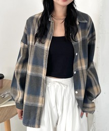 ルーズシルエットチェックネルシャツ
