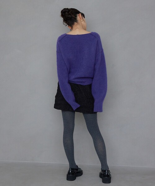 EMMEL REFINES（エメルリファインズ）の「＜EMMEL REFINES＞EM FOX/W/CA ニットプルオーバー（ニット/セーター・レディース・レッド/ライトグレー/パープル・FREE）」の20枚目の写真