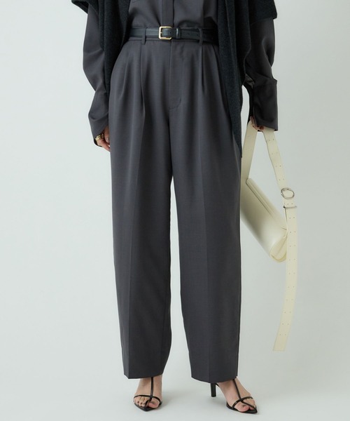 Chaos(カオス)の「Chaos(カオス)/オルトパンツ 【セットアップ可】(スラックス・レディース・ブラウン/チャコールグレー・38/36)」の2枚目の写真