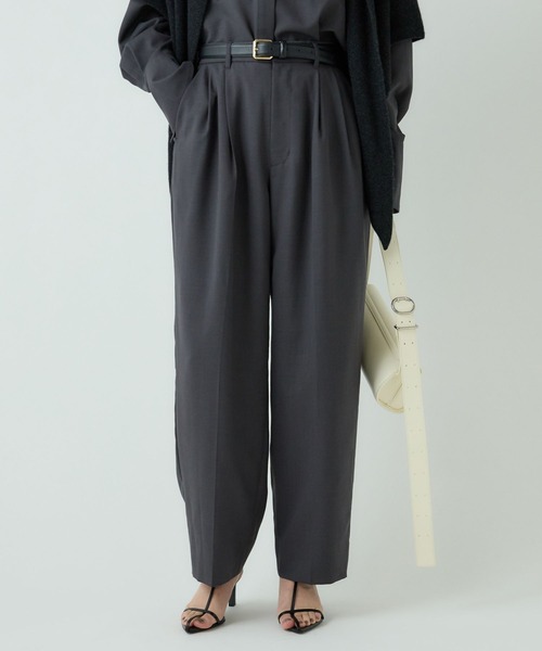 Chaos(カオス)の「Chaos(カオス)/オルトパンツ 【セットアップ可】(スラックス・レディース・ブラウン/チャコールグレー・38/36)」の9枚目の写真