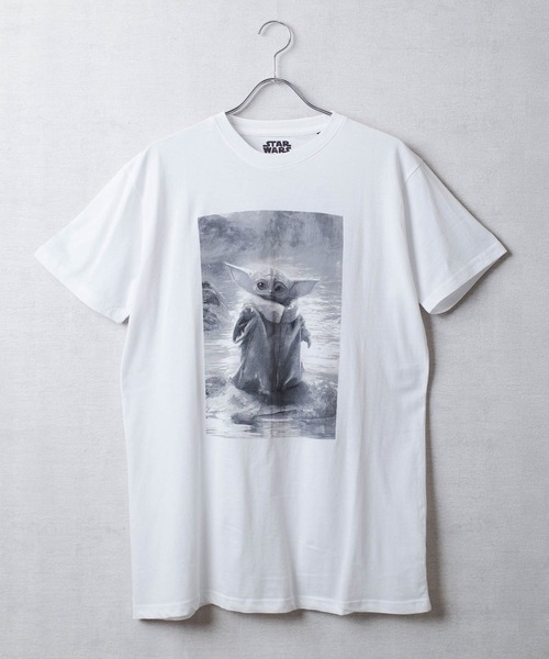 ROCK-OFF(ロックオフ)の「【ROCK-OFF】【3】STAR WARS GROGU B&W T-SHIRTS(Tシャツ/カットソー・メンズ・ホワイト・LARGE/X-LARGE/MEDIUM)」の2枚目の写真