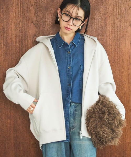 新色追加/もちもちシリーズ】W ZIP ボンディングBIGパーカー（パーカー