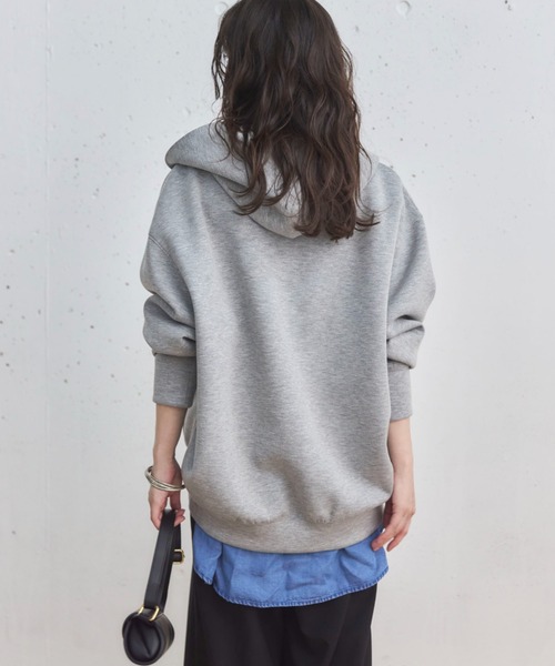 Doux archives（ドゥアルシーヴ）の「【新色追加/もちもちシリーズ】W ZIP ボンディングBIGパーカー（パーカー・レディース・グレイッシュベージュ/ブラック/グレー/ブラウン・38）」の14枚目の写真