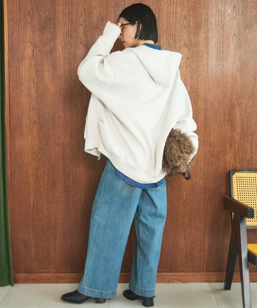 新色追加/もちもちシリーズ】W ZIP ボンディングBIGパーカー（パーカー