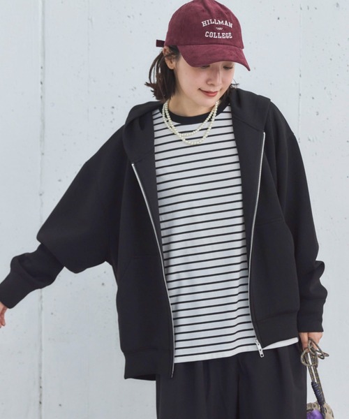 セール】【新色追加/もちもちシリーズ】W ZIP ボンディングBIGパーカー