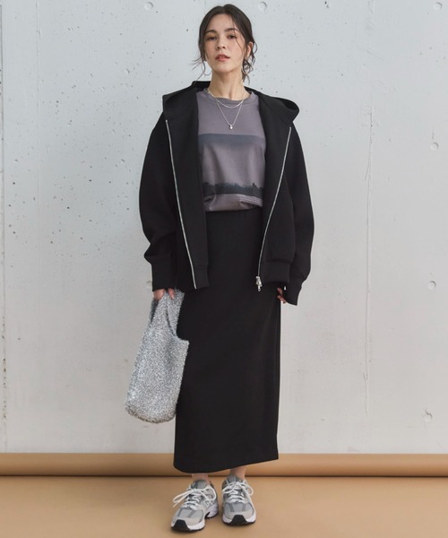 Doux archives（ドゥアルシーヴ）の「【新色追加/もちもちシリーズ】W ZIP ボンディングBIGパーカー（パーカー・レディース・グレイッシュベージュ/ブラック/グレー/ブラウン・38）」の16枚目の写真