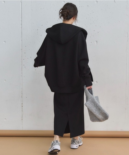 Doux archives（ドゥアルシーヴ）の「【新色追加/もちもちシリーズ】W ZIP ボンディングBIGパーカー（パーカー・レディース・グレイッシュベージュ/ブラック/グレー/ブラウン・38）」の18枚目の写真