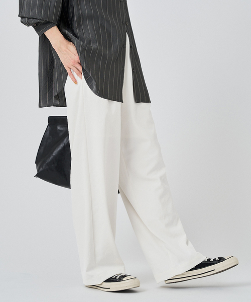 FRAMeWORK（フレームワーク）の「≪追加≫ 手洗い可 / ポリエステルツイルリラックスパンツ 3（その他パンツ・レディース・ホワイト/ブラック/ベージュ・38/36/34/40）」の18枚目の写真