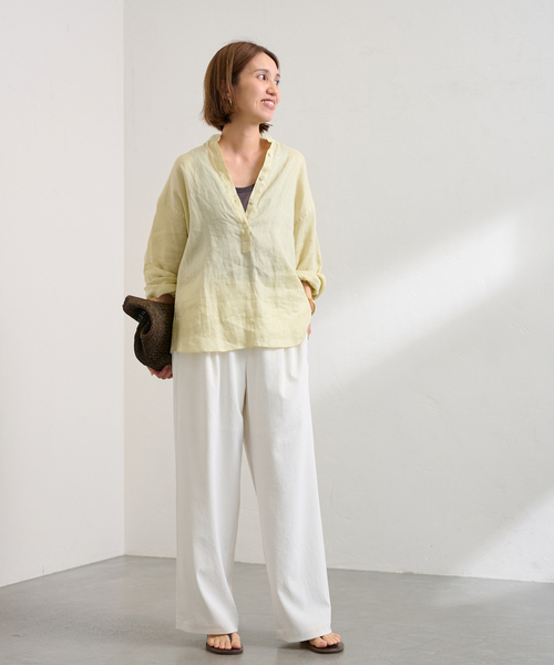 FRAMeWORK（フレームワーク）の「≪追加≫ 手洗い可 / ポリエステルツイルリラックスパンツ 3（その他パンツ・レディース・ホワイト/ブラック/ベージュ・38/36/34/40）」の19枚目の写真