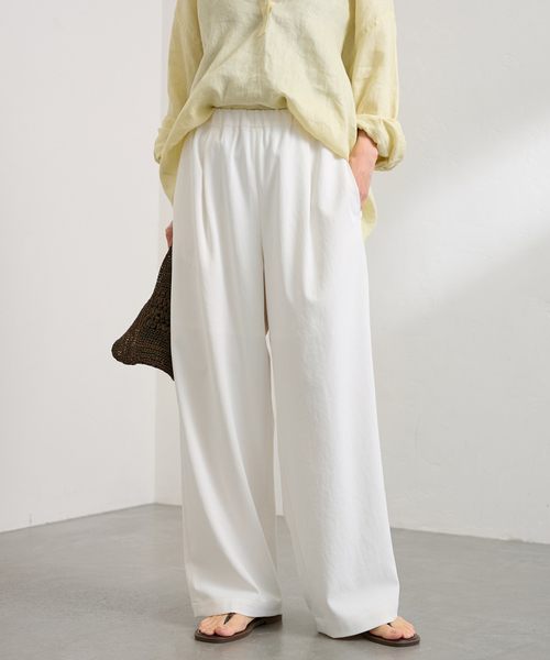 FRAMeWORK（フレームワーク）の「≪追加≫ 手洗い可 / ポリエステルツイルリラックスパンツ 3（その他パンツ・レディース・ホワイト/ブラック/ベージュ・38/36/34/40）」の20枚目の写真