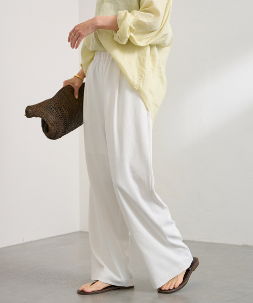 FRAMeWORK（フレームワーク）の「≪追加≫ 手洗い可 / ポリエステルツイルリラックスパンツ 3（その他パンツ・レディース・ホワイト/ブラック/ベージュ・38/36/34/40）」の21枚目の写真