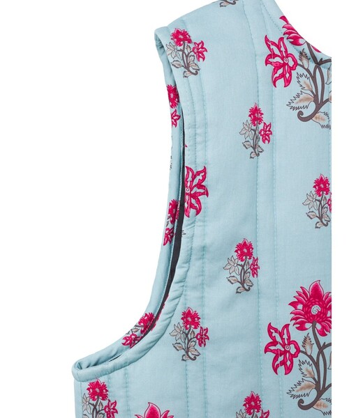 セール】mizuiro ind 2WAYプリントキルティングベスト（ベスト